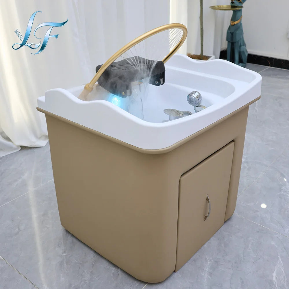 Haarwaschbecken Wassertank Tragbares Shampoofach Acrylbeckenschüssel Haarpflege- und Stylinggeräte für Schönheitssalon