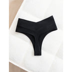 S - XL High Waist High Leg Cut Bikinihose Damen Bademode Weibliche Bademode Brasilianische Tanga Höschen Unterwäsche K7095