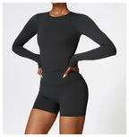 NCLAGEN Yoga-Shirts für Damen, Langarm, Winter, Fitness, Laufen, Gym-Kleidung, Workout, Dry Fit, atmungsaktiv, hochelastisches Sport-Oberteil