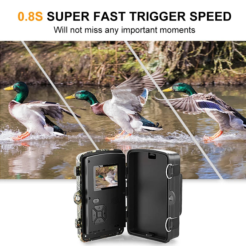 16MP 1080P Wildkamera Jagdkamera Überwachungskamera mit Bewegungsmelder IP66 Wasserdicht Infrarot Nachtsicht für Außenbereich