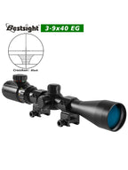 3-9x40 Jagdzielfernrohr Rot oder Grün beleuchtet Optisches Visier mit Montagen Mil Dot Absehen Taktisches Airhunting