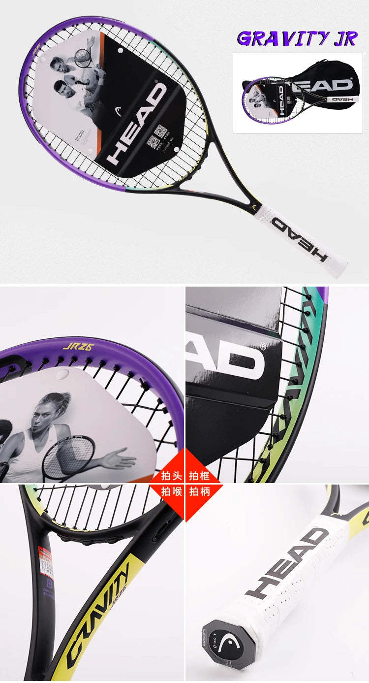 HEAD 2026 Neuer Carbon Tennisschläger für Herren Damen Tenis Raquete Blau