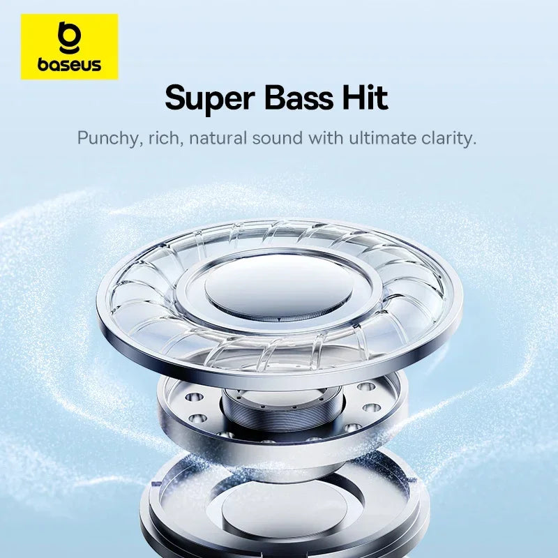 Baseus BH1 Lite Kabellose Kopfhörer Bluetooth 6.0 ENC Klare Anrufe Super Bass Hit Kopfhörer 80 Stunden Spielzeit Over-Ear Headset