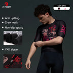 X-TIGER GALE SERIES Herren Radtrikot Kurzarm Slim Fit Rock Punk Style Atmungsaktives Trikot für Mountainbike und Rennrad
