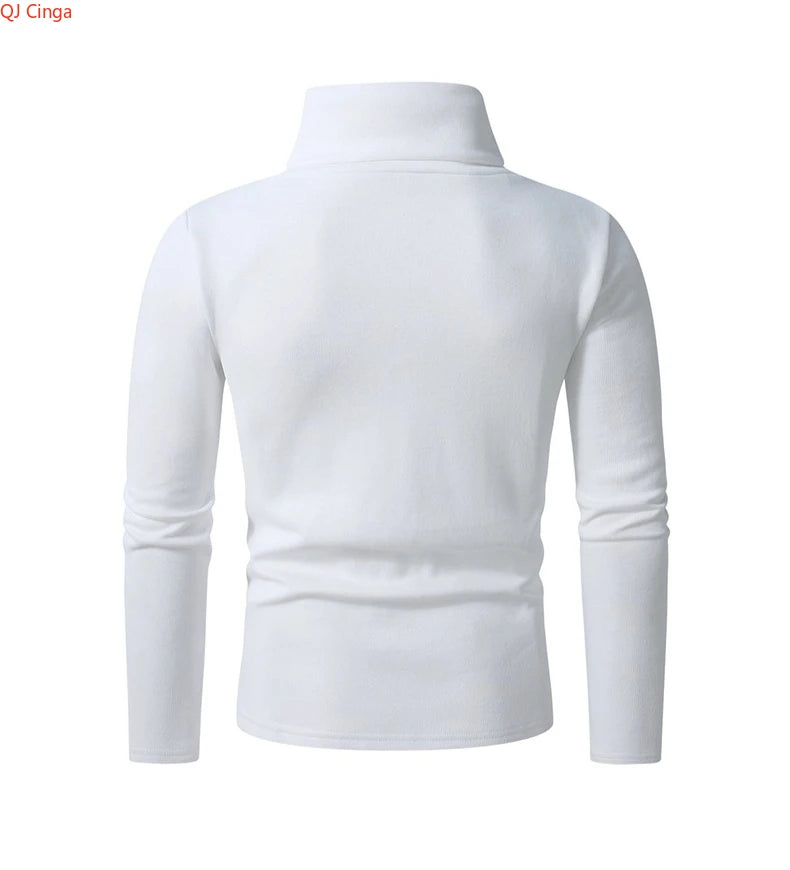 2026 Neuer Herren-Rollkragenpullover in Weiß, britischer schwarzer Pullover, asiatische Größen M-4XL. Graue Pullover Zweitbild