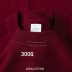 Sommer Baumwolle Strapazierfähiges 300-Gramm-T-Shirt aus amerikanischer Reinbaumwolle für Herren mit kurzen Ärmeln, lässiges Basic-Oberteil, Oversized T-Shirt
