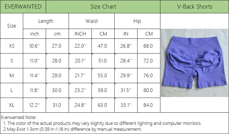 Damen Scrunch Shorts nahtlos V-Rücken Scrunch Booty Shorts Fitness Workout Laufen Yoga Gym Shorts