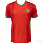 Marokko Flagge 2026 Heim-Fan Fußballtrikot 3D-gedruckt Kurzarm Sportshirt Kinder Sport schnelltrocknendes Trainings-T-Shirt