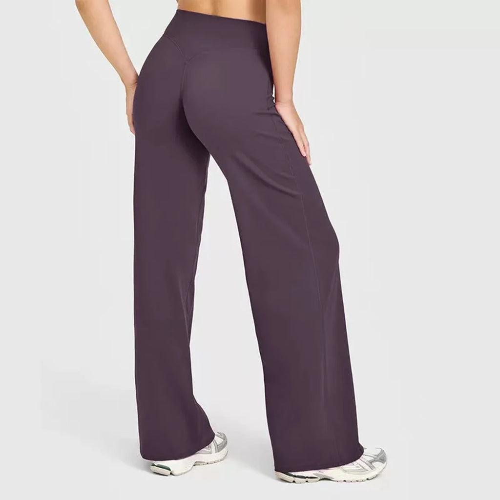 Ausgestellte Leggings Gerade Leg Leggings Damen Weite Hosen Yoga Atmungsaktive Fitness Kleidung Vielseitige Freizeithose