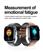 Neue Gesundheitsuhr Harnsäure Blutdruck Blutsauerstoff Körperanalyse Körperfett Smartwatch EKG+PPG Bluetooth Anruf Uhr Frauen Männer