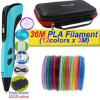 2026 Neue 3D-Druckstift DIY Dreidimensionale Malerei Kinderspielzeug mit LCD-Bildschirm Netzteil 200M PLA-Filament Spielzeug Geschenk