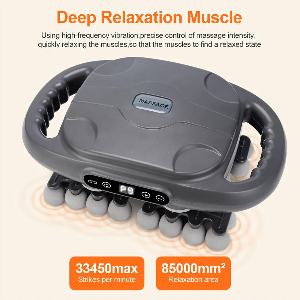 42 Köpfe Faszienpistole Hochfrequenz-Vibrations-Tiefenmassagegerät Rücken Taille Oberschenkel Massagegerät Nacken Schulter Muskel Massagegerät