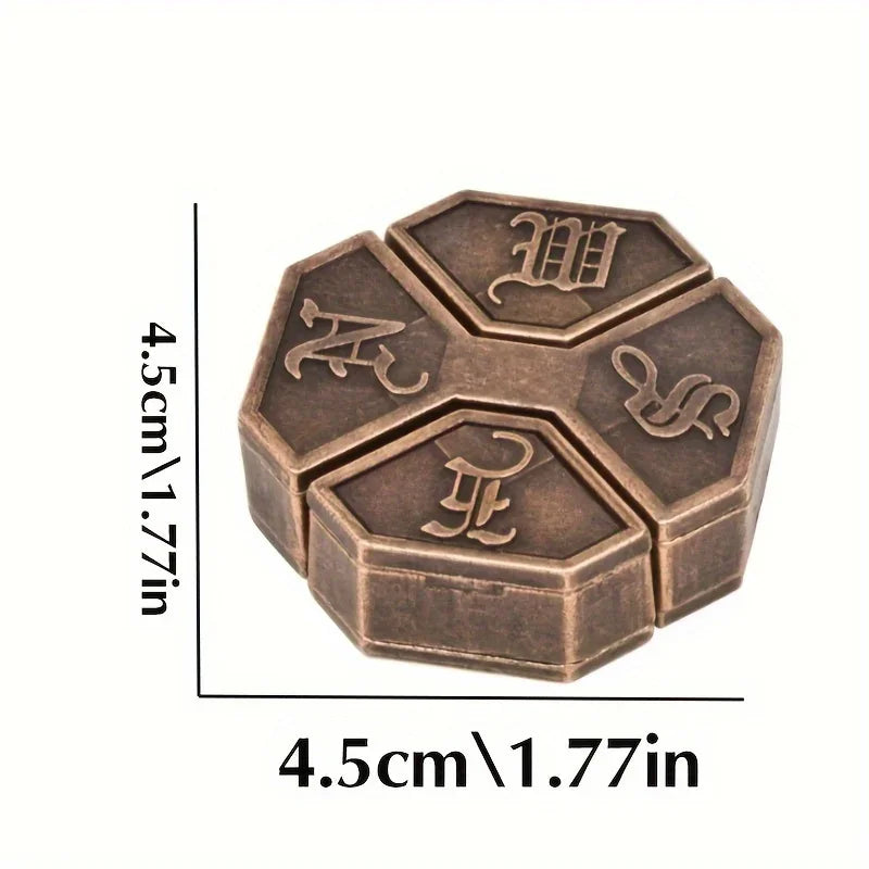 Ein klassisches intellektuelles Metallpuzzle-Spielzeug, ein schwieriges Lernspielzeug als Weihnachts-, Thanksgiving- und Geburtstagsgeschenk
