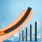5 Größen gebogene Harnröhren-Sonde Penis-Einführung Stimulation Dilatator Keuschheitskatheter hohler Penis-Plug mit Stopper Sexspielzeug für Männer