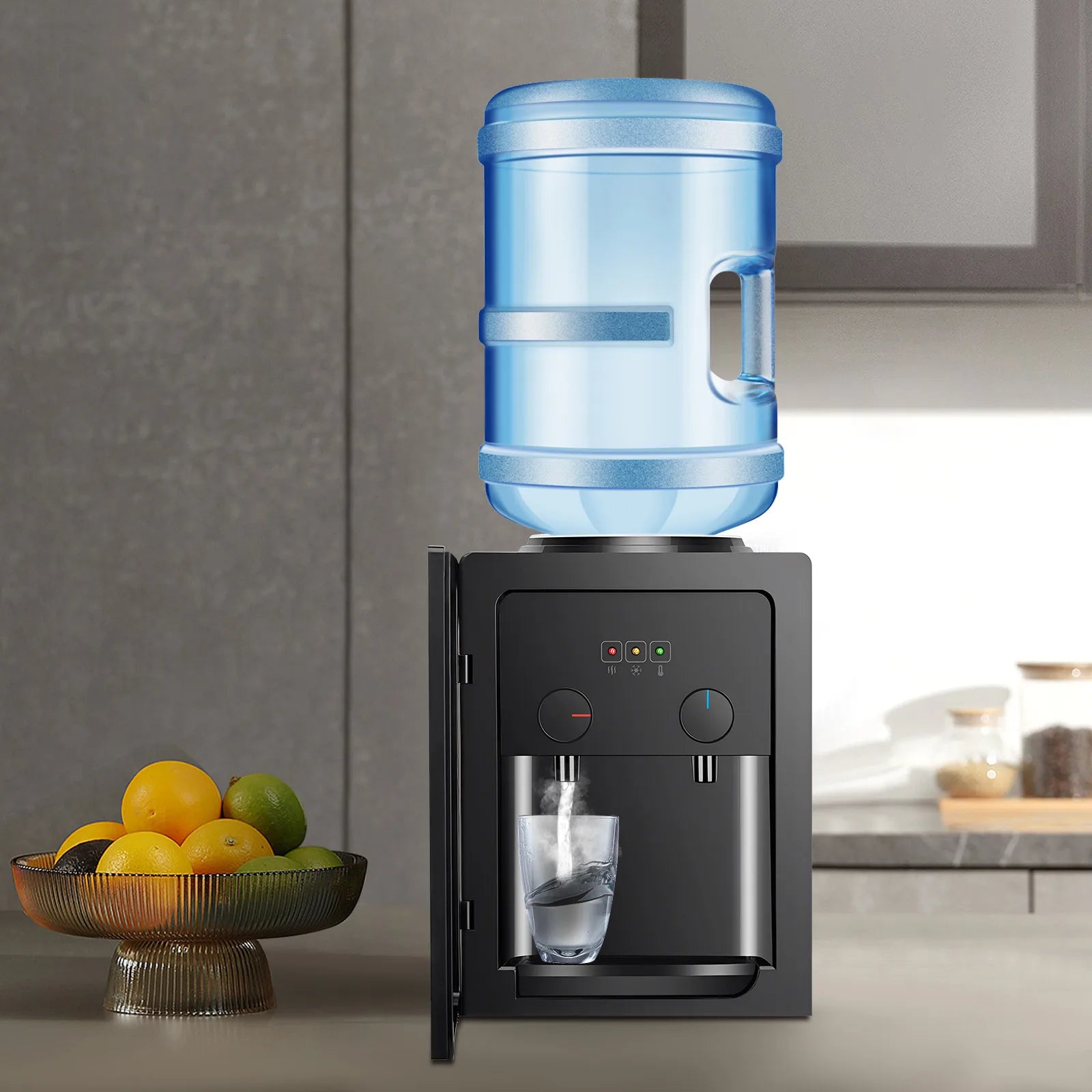Desktop-Elektrowasserspender, separates Heiß- und Kaltwasser für Kaffee, Büro, 550 W, 85–95 ℃