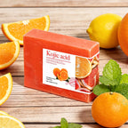 2 Stück/100 g Kojisäure Süßorange Handgemachte Ätherisches Öl Seife Reinigt sanft Gesicht und Körper Handgemachte Seife