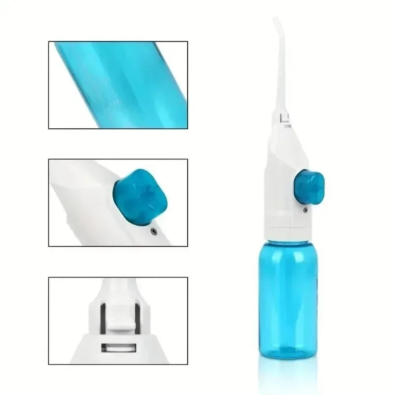 1PC Zahnstocher-Stil Tragbarer manueller Wasserflosser Hochdruck-Munddusche zur Tiefenreinigung von Zahnfleisch und Zahnpflege