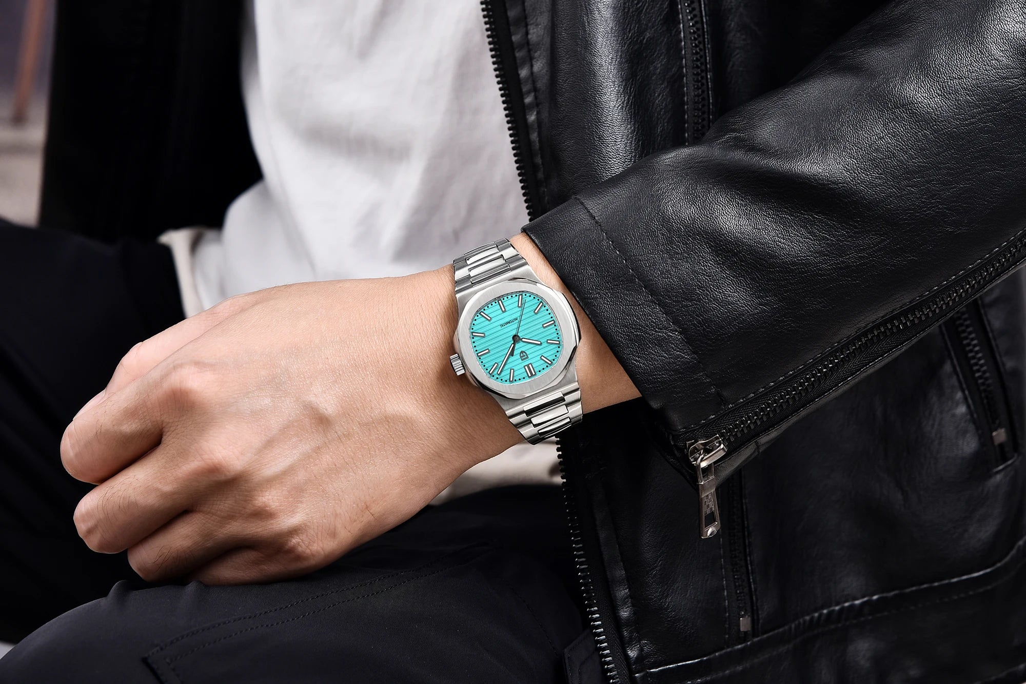 PAGANI DESIGN Neue sportlich-elegante mechanische Uhr Saphir Seagull ST16 Uhrwerk Herrenuhr Edelstahl Leuchtende Herrenuhren