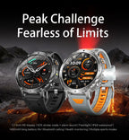 2026 Neue TANK Ultra 1400mAh Akku Militär Smartwatch 10ATM Wasserdicht Herzfrequenz Taktische LED Taschenlampe Herren Sportarmband