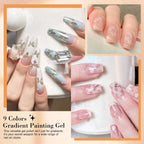 LIMEGIRL Gradient Gel Set Semipermanent – Hochglänzend – Farbverlauf – Buntes Nagelgelpolitur-Set Ablösbarer Lack für Nagelkunstdesign