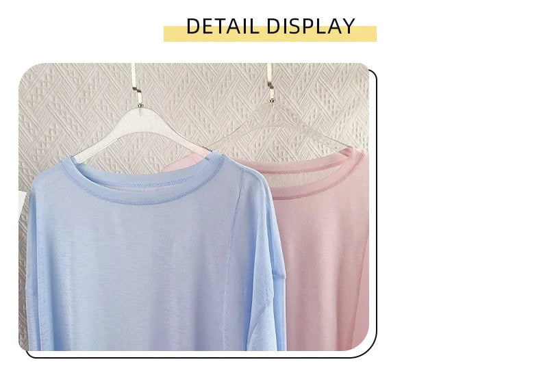 Damen Yoga Shirts Sportoberteile Langarm O-Ausschnitt Atmungsaktives Laufshirt Lockere Fitnesskleidung Gym Sportbekleidung Pilates T-Shirts