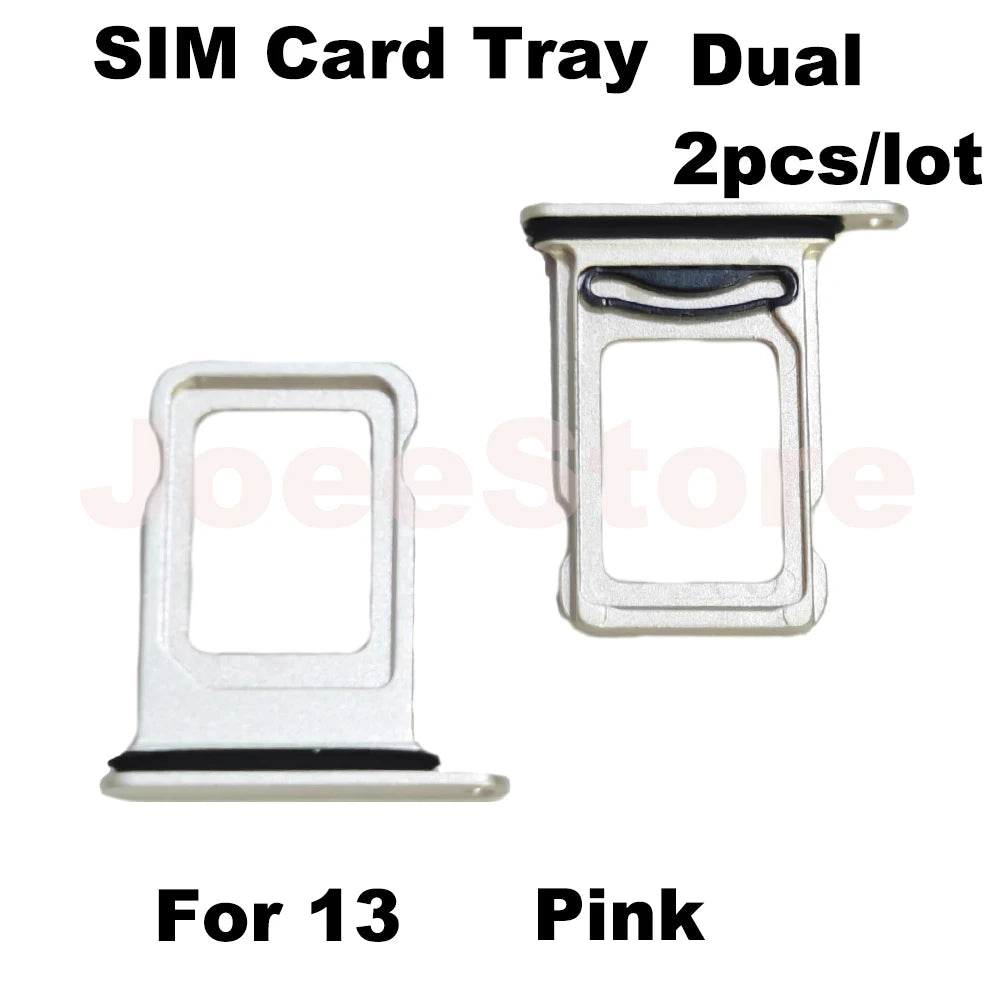 2 Stück SIM-Karten-Fachschlitz für iPhone 12 13 Dual-SIM-Karten-Adapter-Chip-Halter Ersatzteile