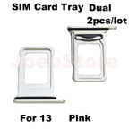 2 Stück SIM-Karten-Fachschlitz für iPhone 12 13 Dual-SIM-Karten-Adapter-Chip-Halter Ersatzteile