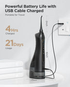 Fairywill Water Dental Flosser Zähne Tragbarer kabelloser USB Munddusche Reiniger IPX7 Wasserdichtes Elektrische Zahnbürsten Set Zuhause
