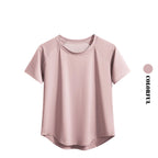 DRUR Yoga Tops Sportswear Woman Gym Shirts Breathable Quick Dry Short Sleeve Workout T Shirt Jogger Running T Shirt Yogawear New