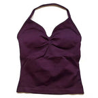 Gym Schöner offener Rücken BH Laufen Training Impact Neckholder Longline Trägertop Sport Yoga Weste Damen Fitness Tank Top