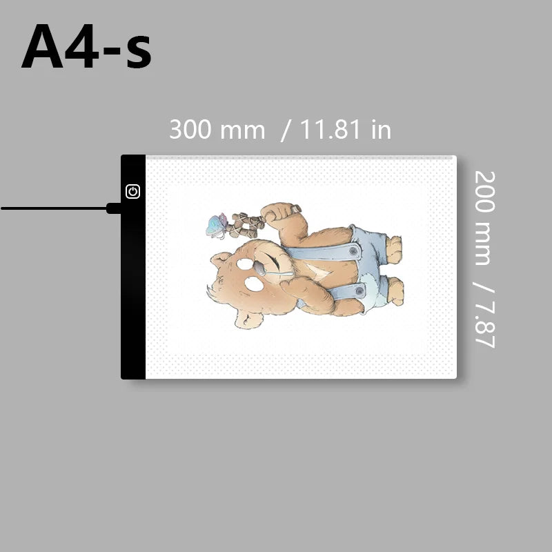 LED Leuchtpad Kopiertisch Transparentes Schreib- und Zeichenbrett Ideal für Künstler und Studenten Anime-Kunst Replizierung Zeichentool