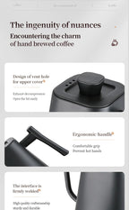 Electric Gooseneck Kettle 1000ML  Hand Brew Coffee Tea 1200W Pot Smart Teapot Temperature Control Pot Rapid Heating Kettle 220v
