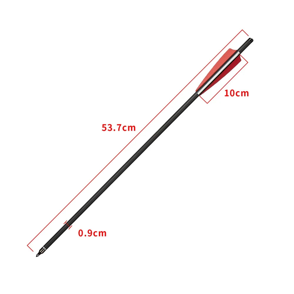 Carbon-Armbrustpfeil mit ersetzter Pfeilspitze, Bogenschießbolzen, Schießzubehör, Jagd, ID8.8, AD7.6, 20"