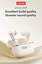 Choice Lenovo LE208 Kabellose Lederkopfhörer Bluetooth 6.0 ENC Kopfhörer Rauschunterdrückung Headset Geringe Latenz Gaming-Headset