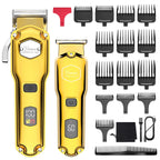 HATTEKER Professioneller Haarschneider für Herren, kabelloser Metall-Haarschneider und Trimmer-Set für den Haarschnitt