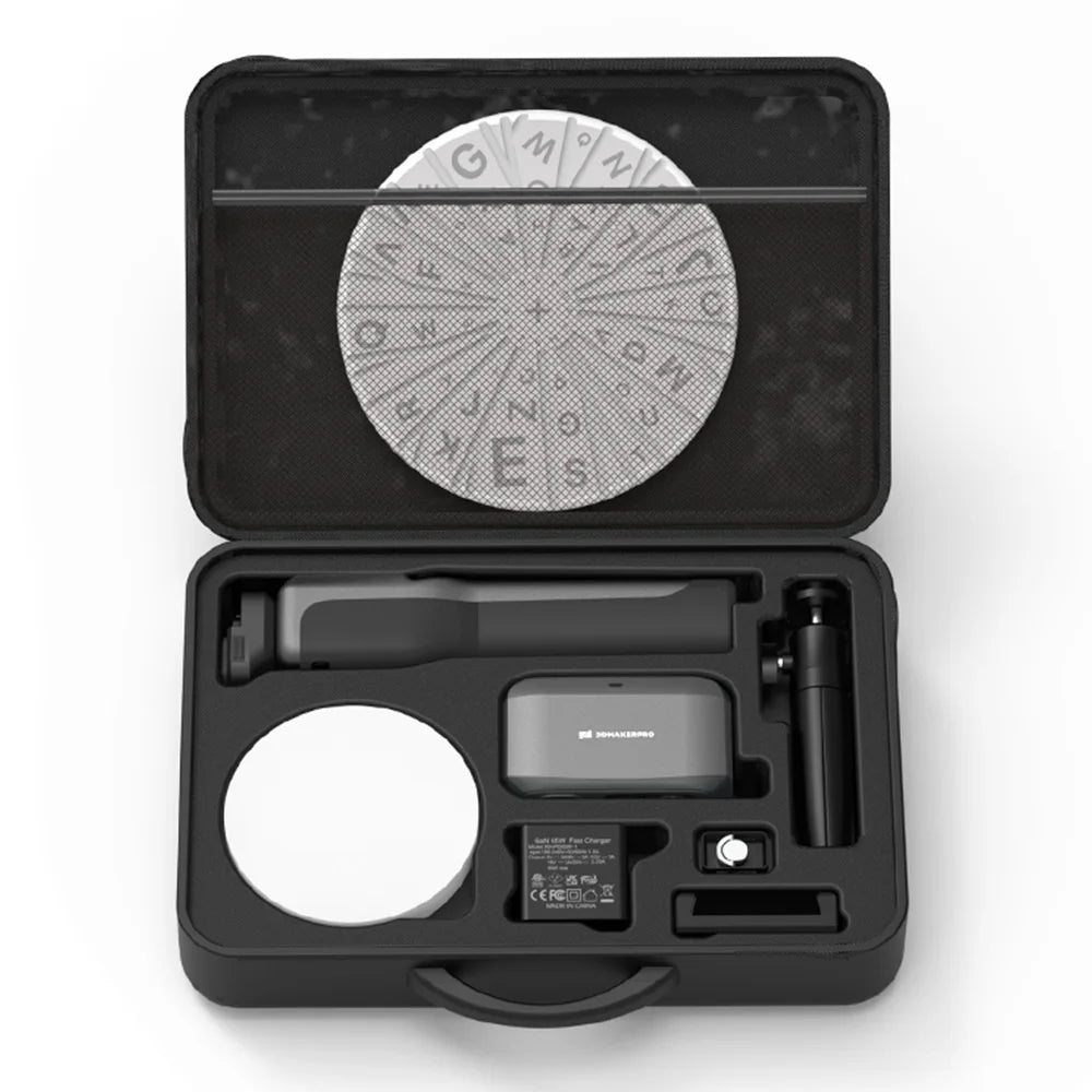 3DMakerpro Moose Lite 3D Scanner, NIR Light Source, 0.05mm Accuracy, 0.10mm Resolution, 24-bit Color Camera, 10fps Frame Rate, Anti-Shake Lenses, Compatible with Windows/MacOS - Luxury Version