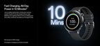 Globale Version OnePlus Watch 3 43mm Smartwatch 1.32 Zoll AMOLED Display Bis zu 60 Stunden Akkulaufzeit Wear OS by Google GPS NFC
