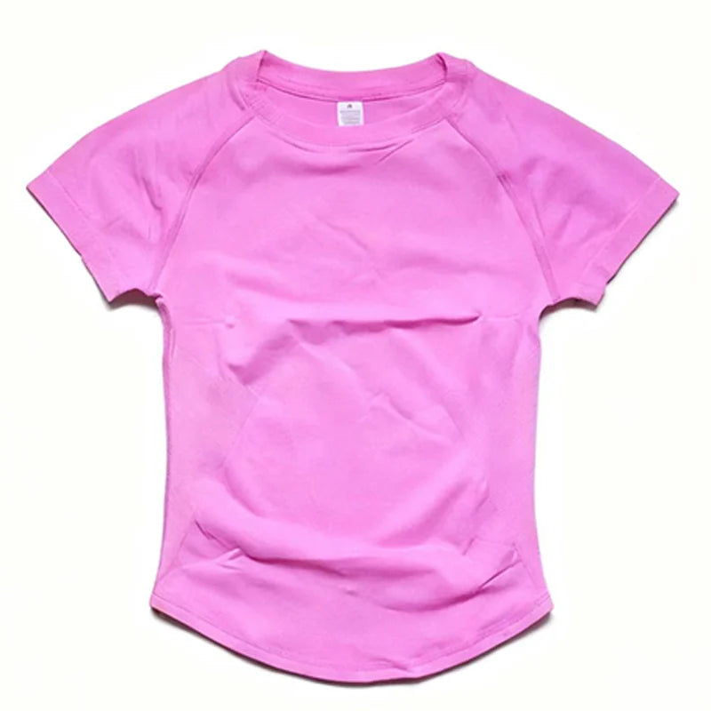 Kurzarm Gym-Top Damen Kleidung Yoga-Top Nahtloses Sportshirt Leichtes Fitness-Workout-Shirt Sport-Tops Active Wear Femme