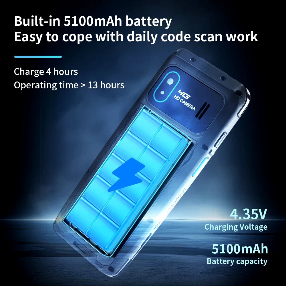 YK957 JR Android 2D QR Code Reader Handheld Terminal PDA Android Barcode Scanner mit NFC RFID Reader Medizinische Geräte PDAs 4+64 GB