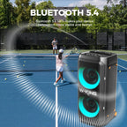 W-KING T12 Portable Bluetooth Speaker Box with 370W MAX Pro Sound, Light Show, CSB, Bass Boost, Wheels and Telescopic Handle