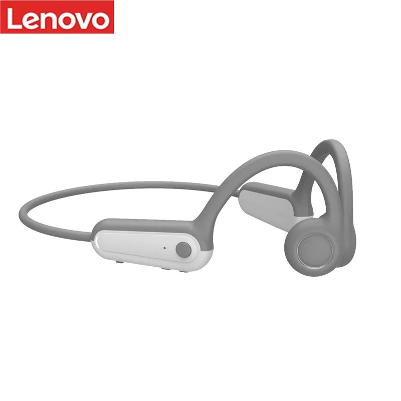 Lenovo Neue Real Knochenleitungs-Sportkopfhörer Kabelloser Ohrhörer Bluetooth-kompatibles Headset Freisprechfunktion mit Mikrofon zum Laufen