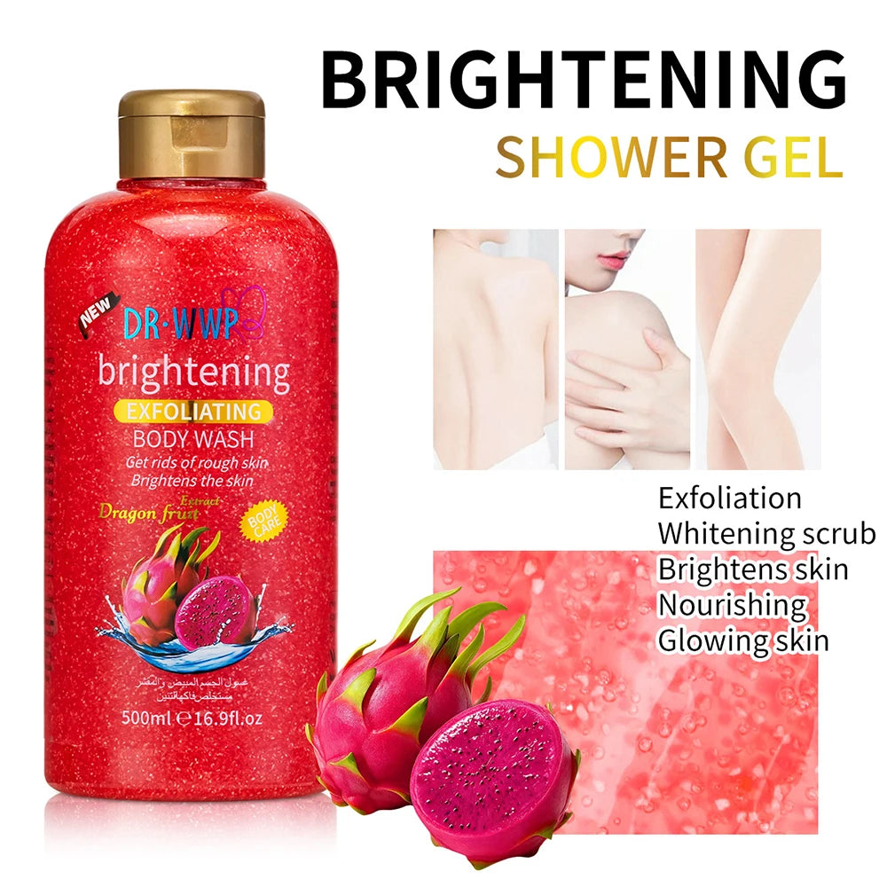500ml Rose Kojisäure Lavendel Duschgel Tiefenreinigung Aufhellung Peeling Körperwaschmittel Peeling Körperpflege Duftende Hautpflege