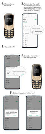 SERVO BM10 Mini-Handy 2 SIM-Karten Bluetooth-Kopfhörer Stimmwandler Dialer Geringe Strahlung Tonaufnahme Kleines Mobiltelefon