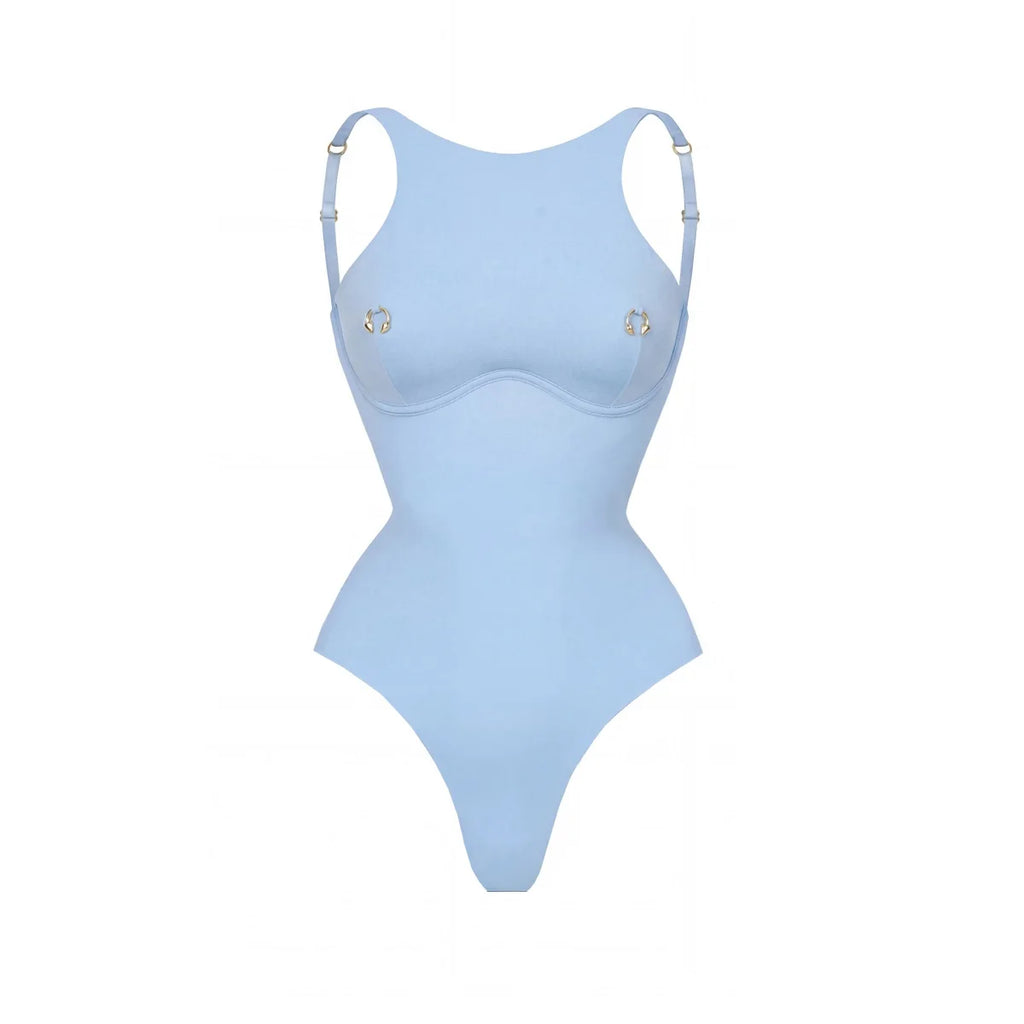 2026 2tlg. sexy Damen-Badeanzug, einteilig, weibliche Bademode, unifarben, Biquini, hoch geschnitten, Monokini, Push-Up-Badeanzüge, Strandmode