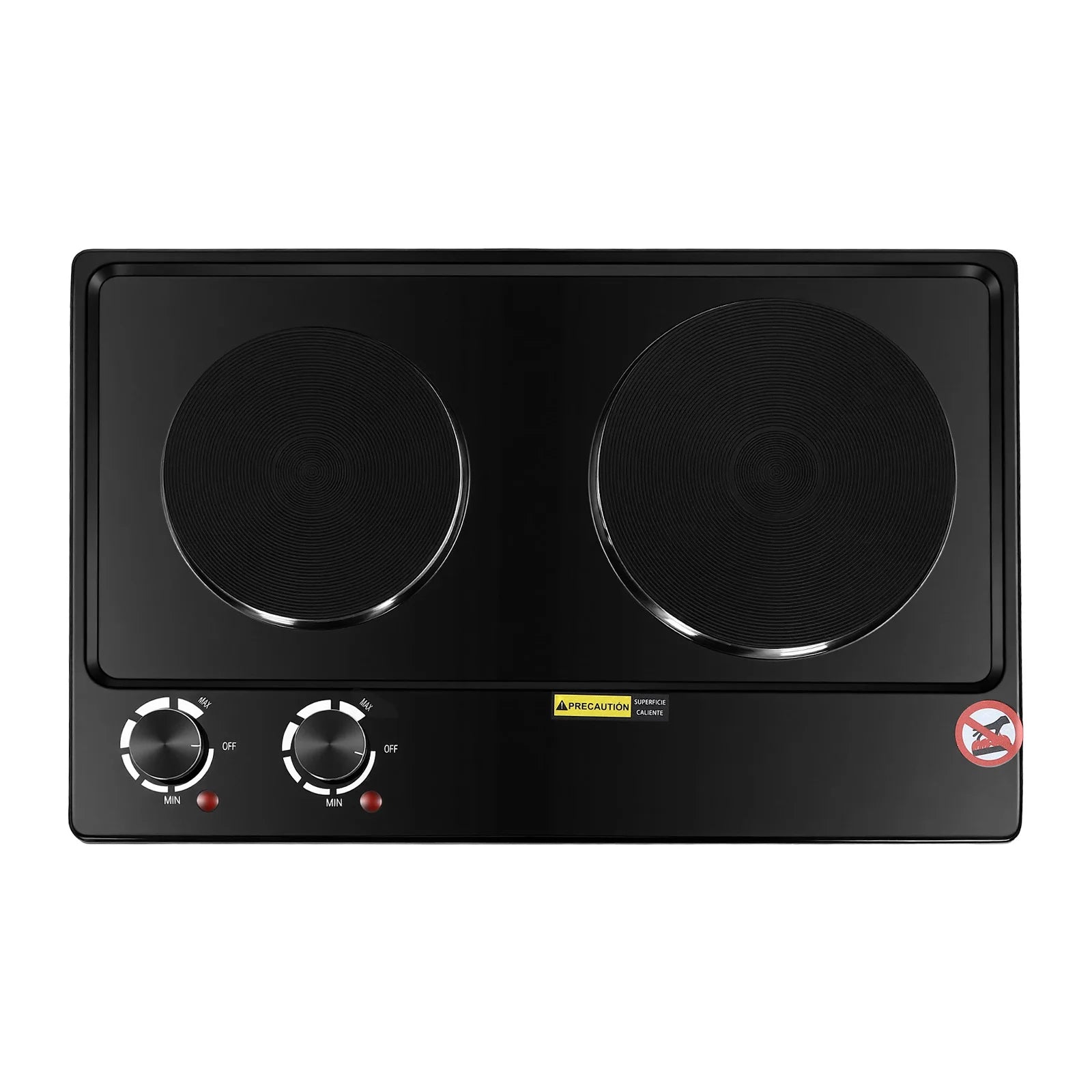 2500W Double-Burner Electric Stove Electric Hob Cooker with 2 Plate Adjustable Firepower 220-240V for Cooking Food Hauptbild