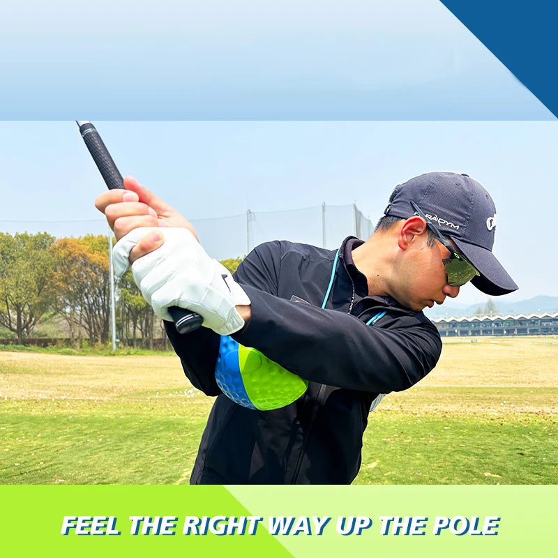 Golf Dual-Color Assist-Gerät Schwungmechanik, Armhaltung beibehalten, Chicken-Wing-Haltung verbessern, Dreieckstraining Zweitbild