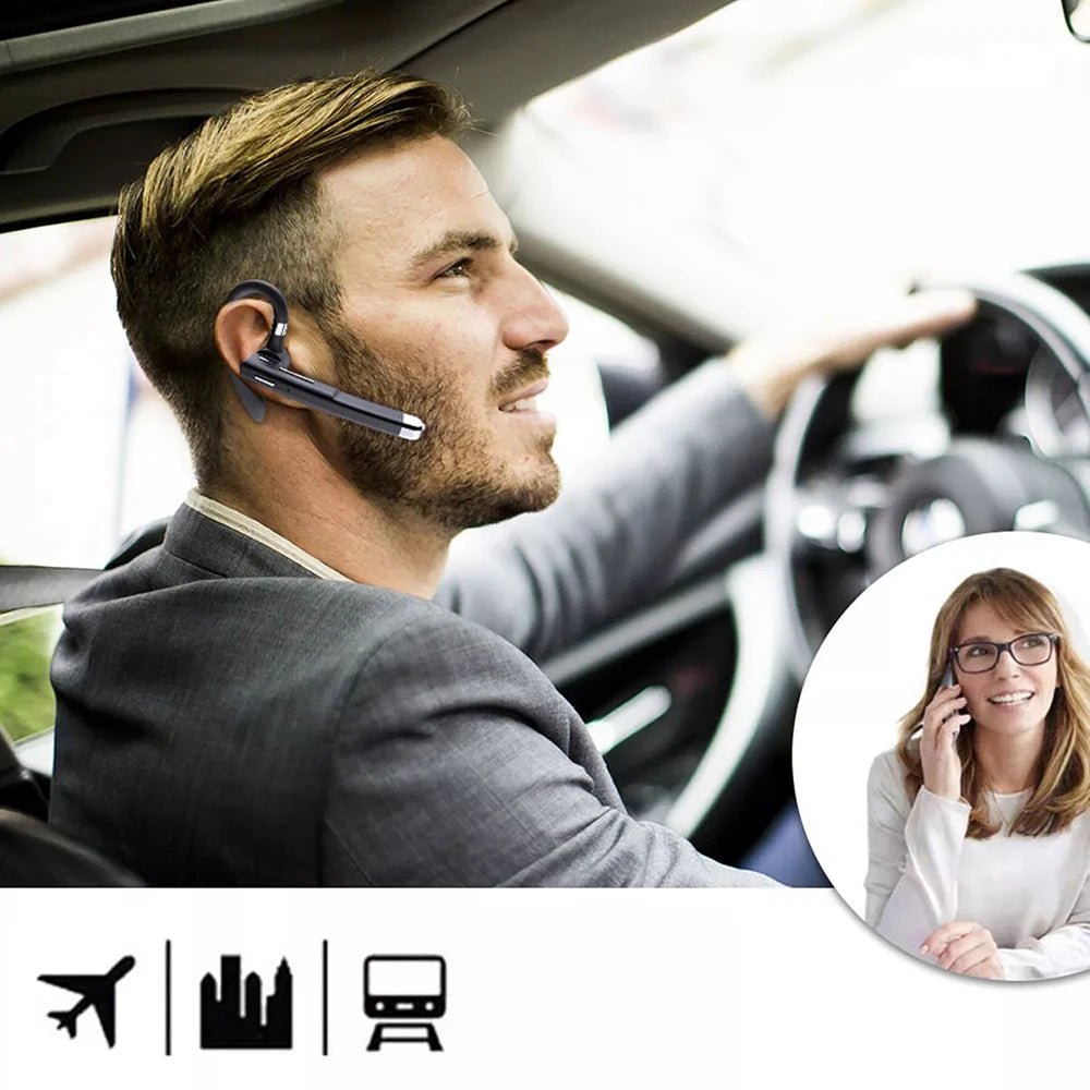 YYK-520 Kabellose Kopfhörer Business Bluetooth 5.3 Ohrhörer Freisprechanruf Mikrofon Geräuschunterdrückung Headset In-Ear-Kopfhörer zum Autofahren