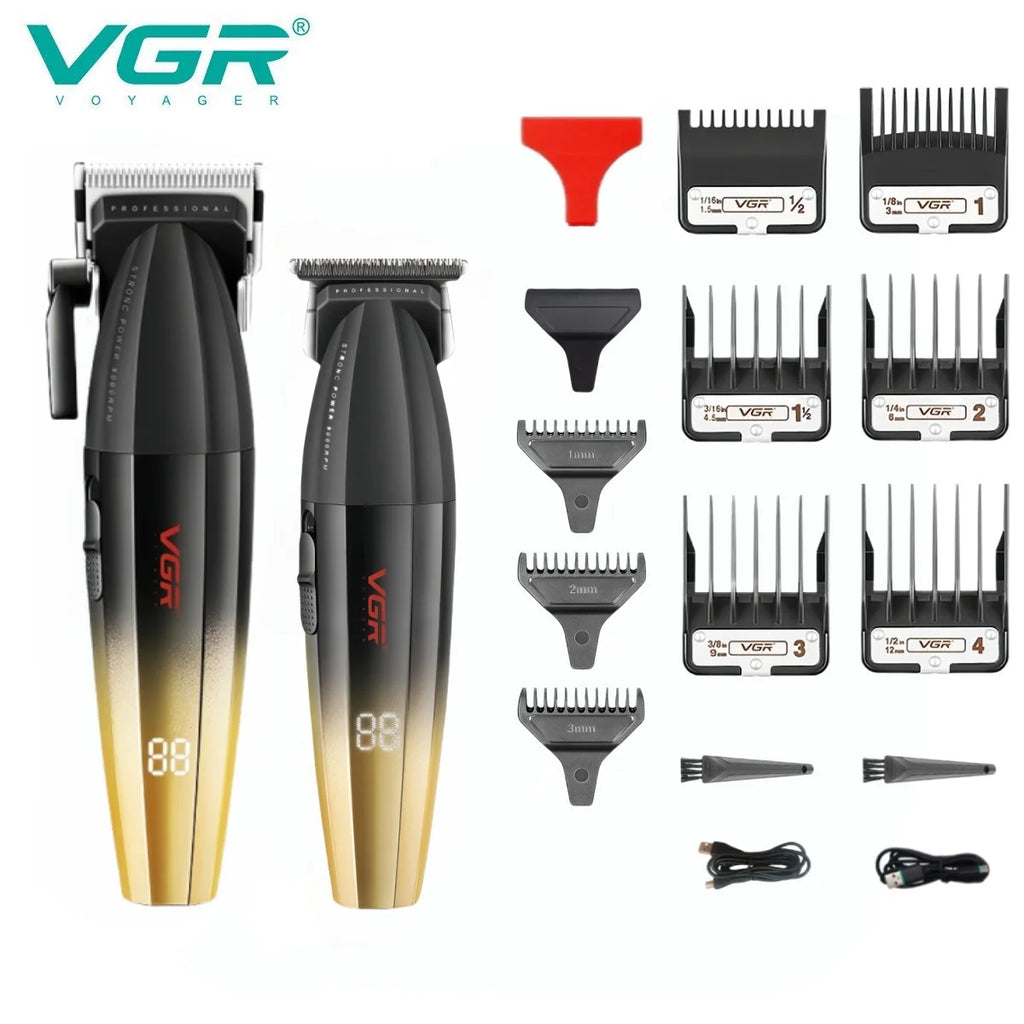 VGR Haarschneidemaschine Professionelle Haarschneidemaschine Gesichtsrasierer Friseurschere Barttrimmer Metalltrimmer für Herren V-003 V-906 V-308