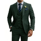 Herren 3-teiliger Slim Fit Anzug für Herren Zweireiher Hochzeits- Abschlussballanzug Formeller Business-Dinner-Smoking