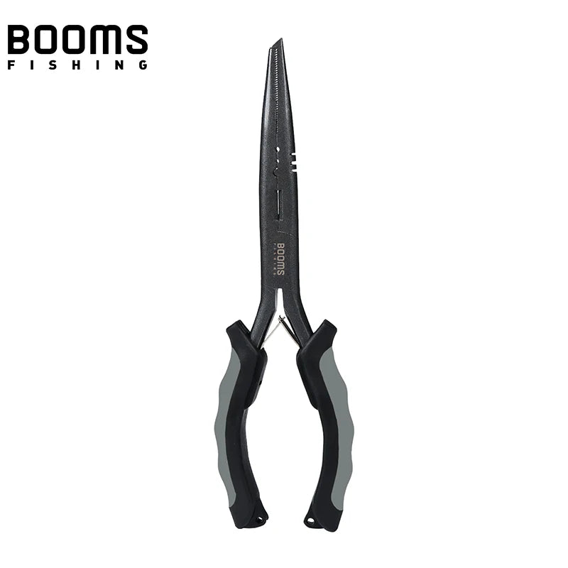 Booms Fishing F03 Multifunktions-Fischereizange 23,5 cm Gerade Langnase Edelstahl-Schnurschere Werkzeuge